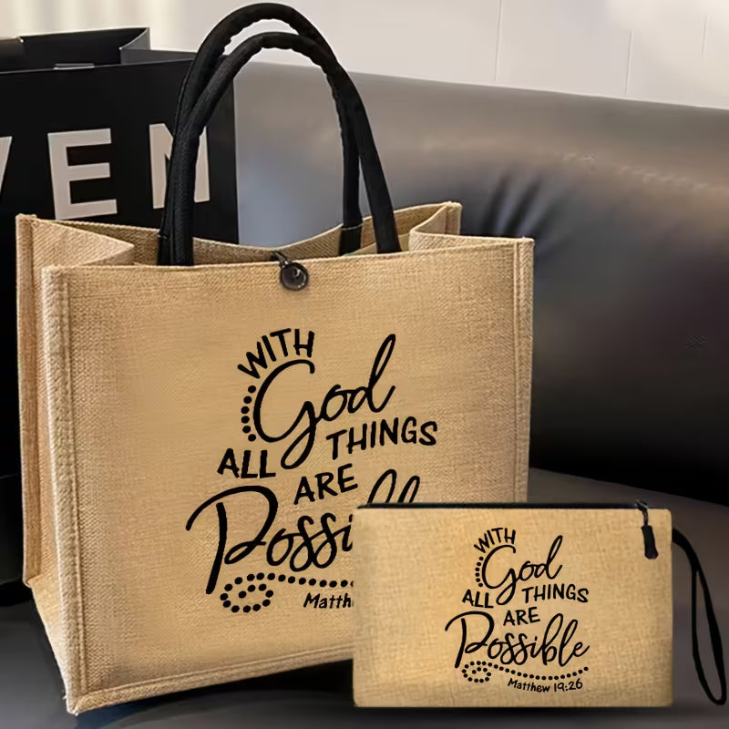 Through Him, All Is Possible Tote