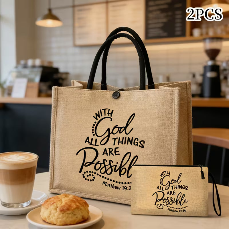 Through Him, All Is Possible Tote