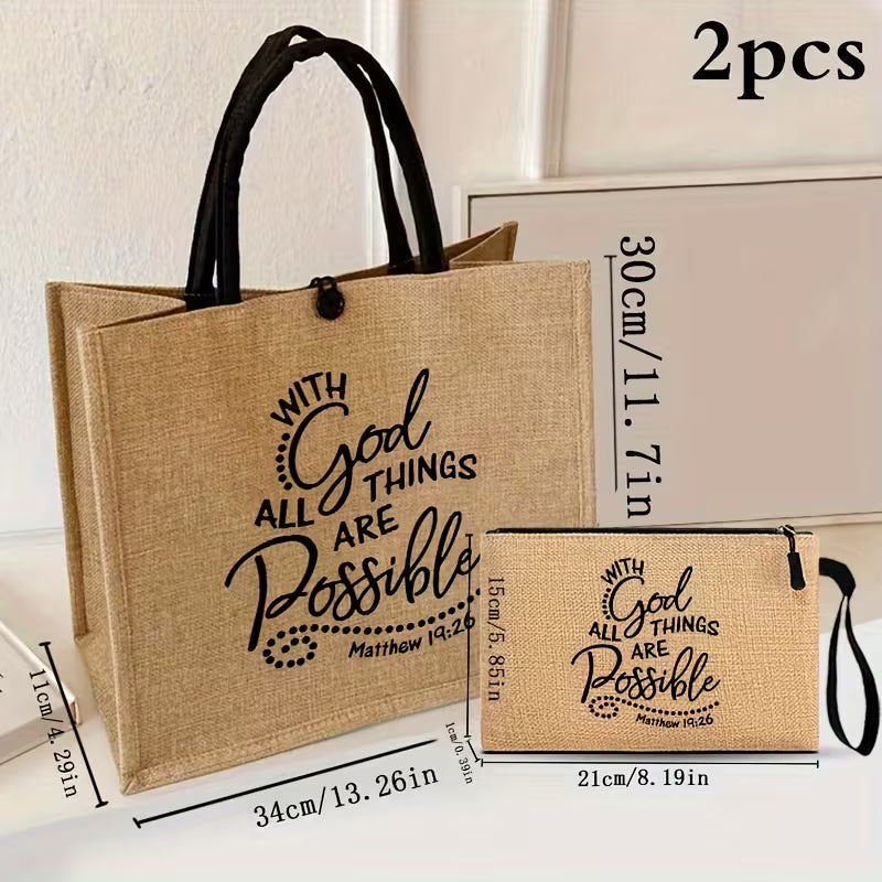Through Him, All Is Possible Tote