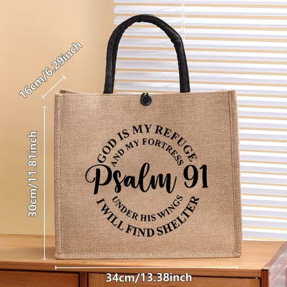 Under His Wings Scripture Tote